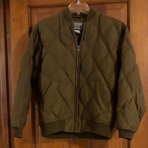 Women's Quilted Bomber Jacket in brown